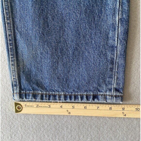 Levis 505 Jeans 40x31 Blue Straight Leg Distressing Denim Workwear Tag 40x32 * - Picture 8 of 16